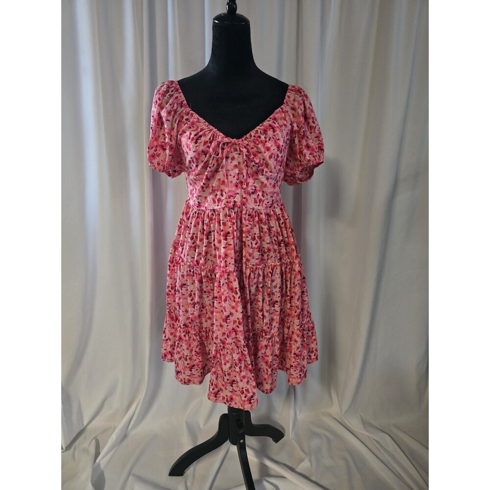 She + Sky Womens Pink Large Dress